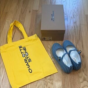 Charlotte Stone Raleigh Flats in Denim